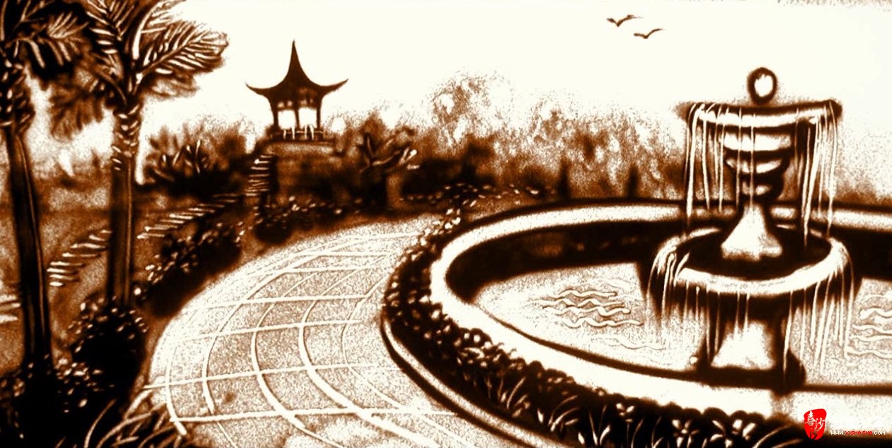 风景沙画图片 风景沙画图片