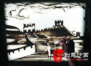 黑白沙画